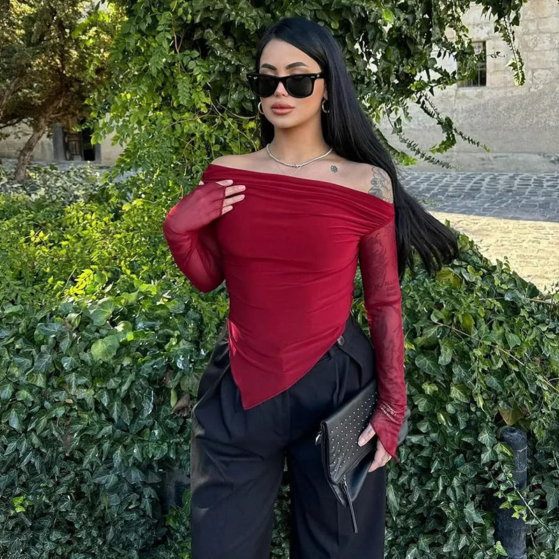 Wine Asymmetrical Top