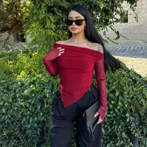 Wine Asymmetrical Top