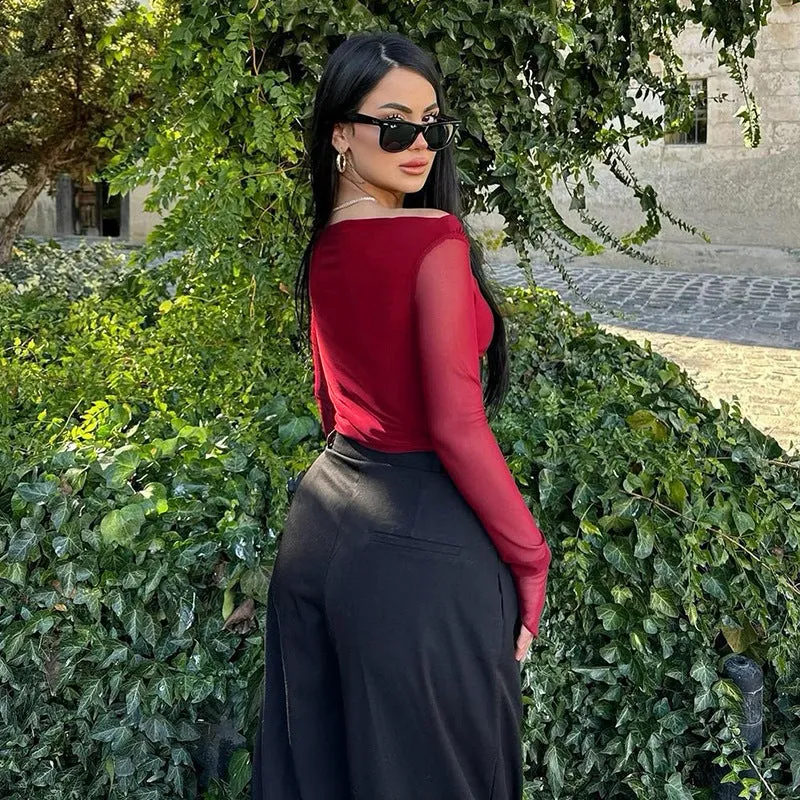 Wine Asymmetrical Top