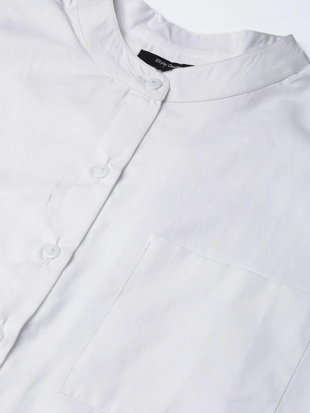 Women Black Comfort Boxy Fit Solid Casual Shirt