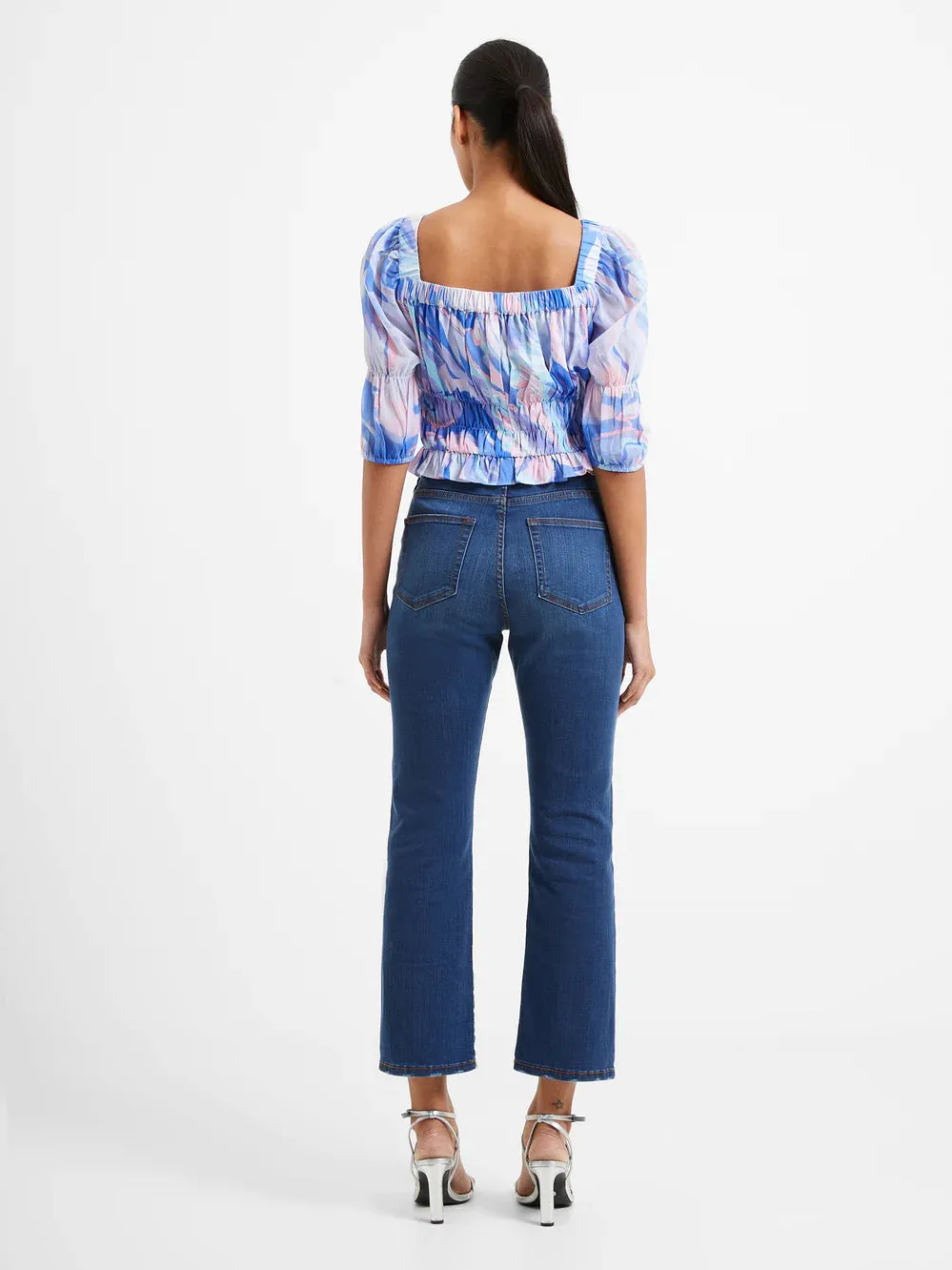 Women's Dalla Verona Hallie Puff Sleeve Top - Baja Blue