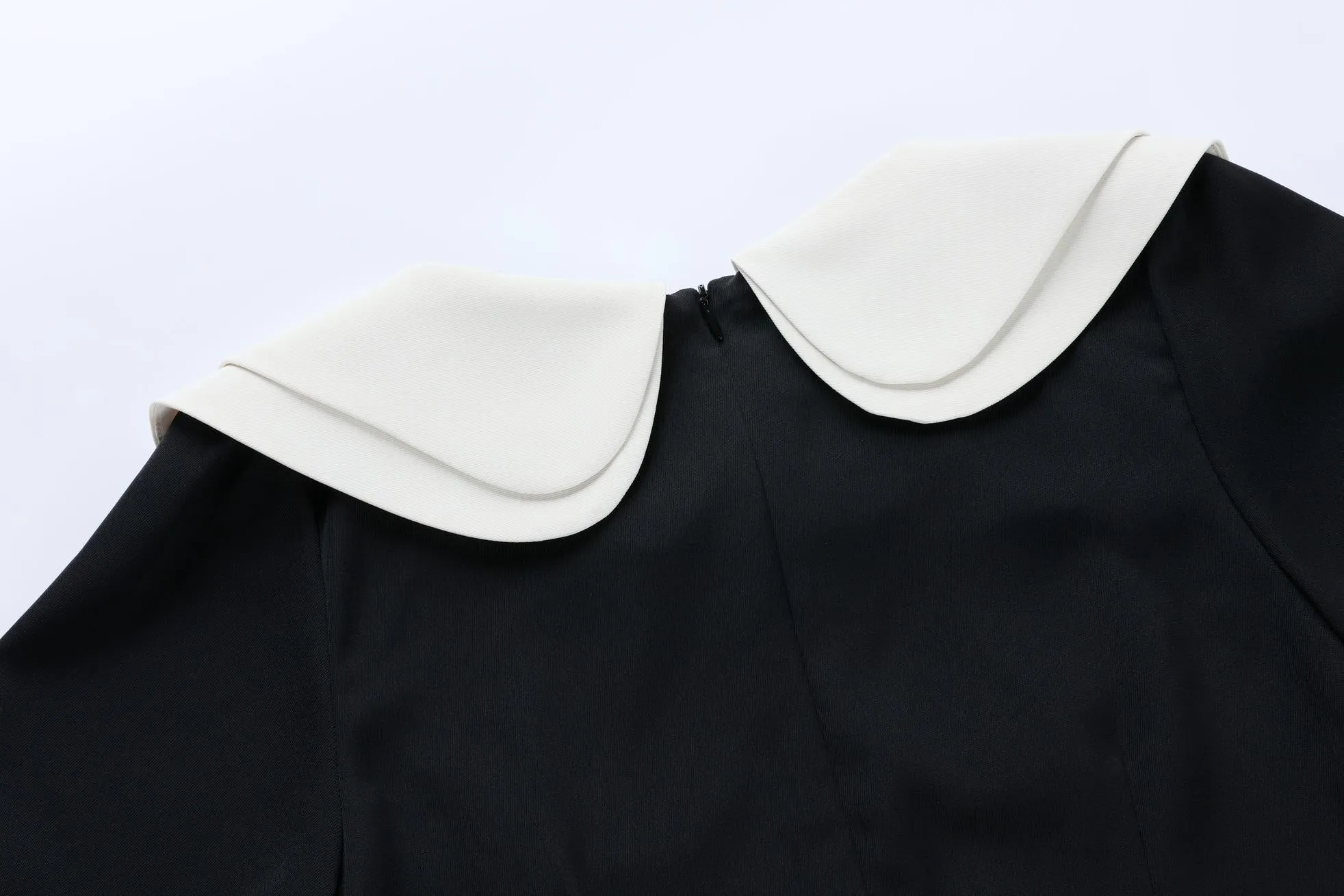 Women's French Style A-line Mini Dress with Waist Definition