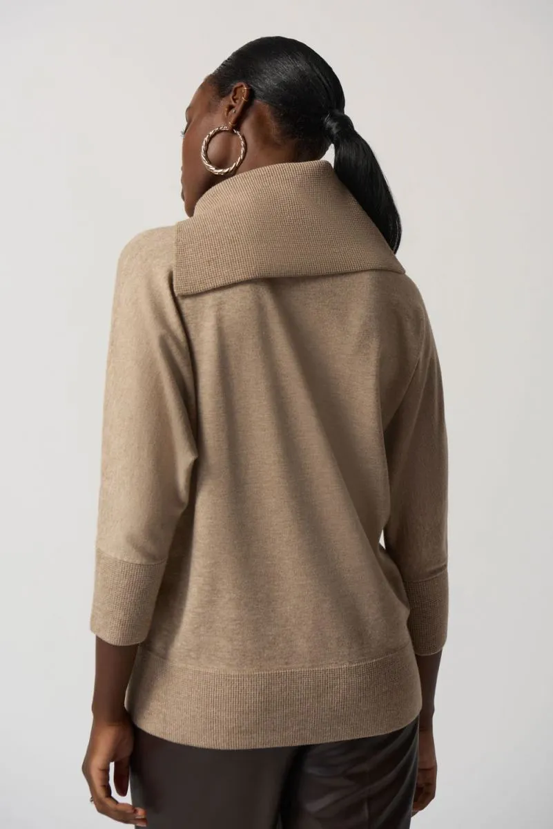 Women's Joseph Ribkoff | Asymmetrical Soft Knit Sweater | Latte Melange