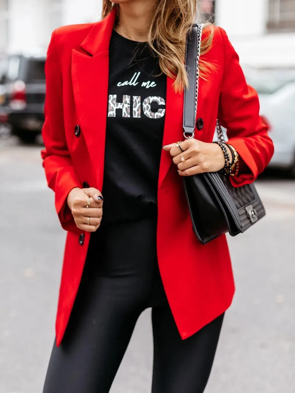 Womens spring style long sleeved double row button suit women's jacket cardigan
