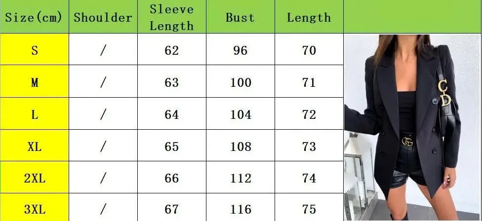 Womens spring style long sleeved double row button suit women's jacket cardigan