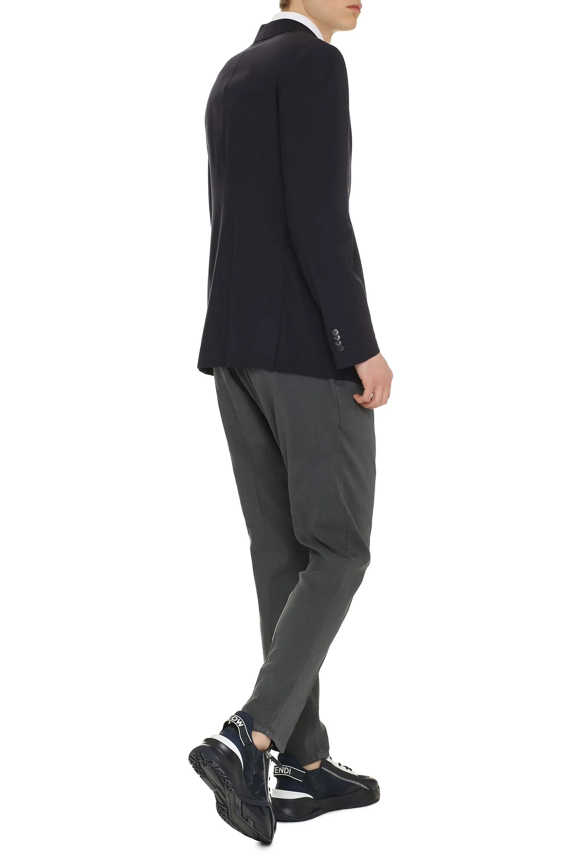 Wool single-breasted blazer
