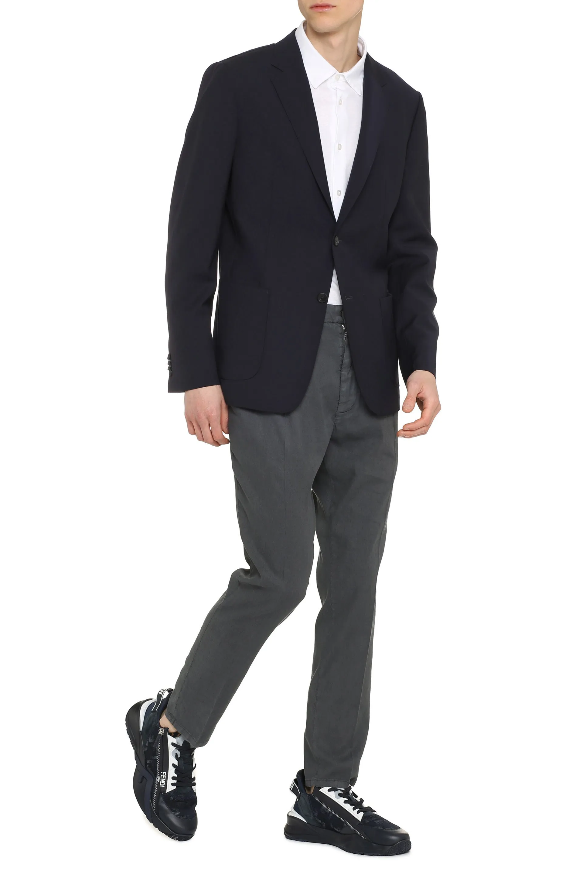 Wool single-breasted blazer