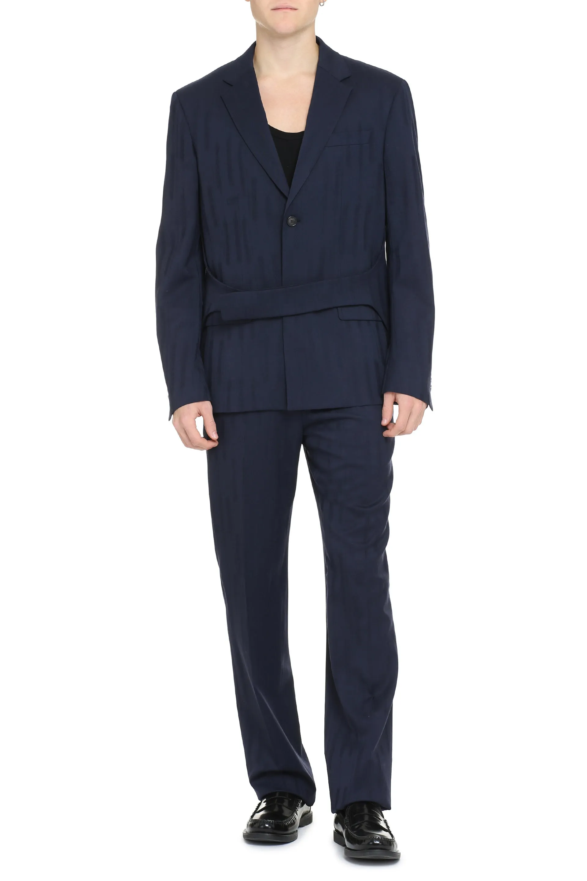 Wool single-breasted blazer
