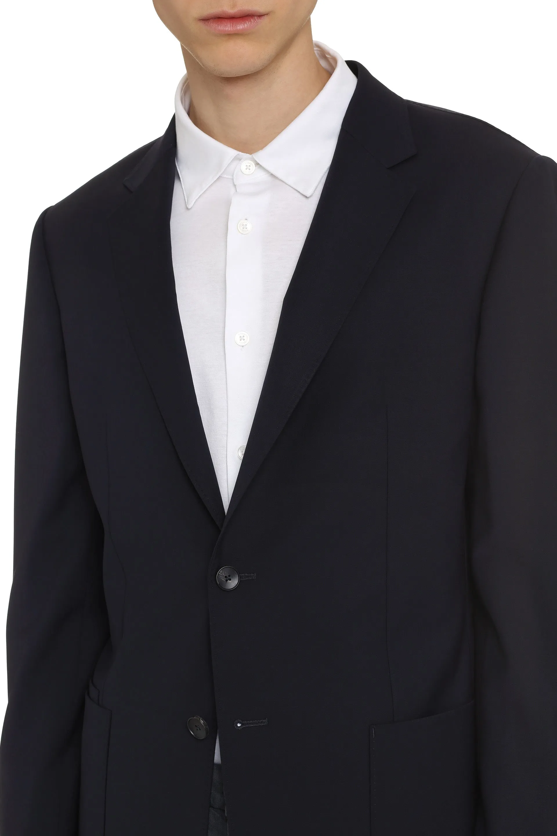 Wool single-breasted blazer