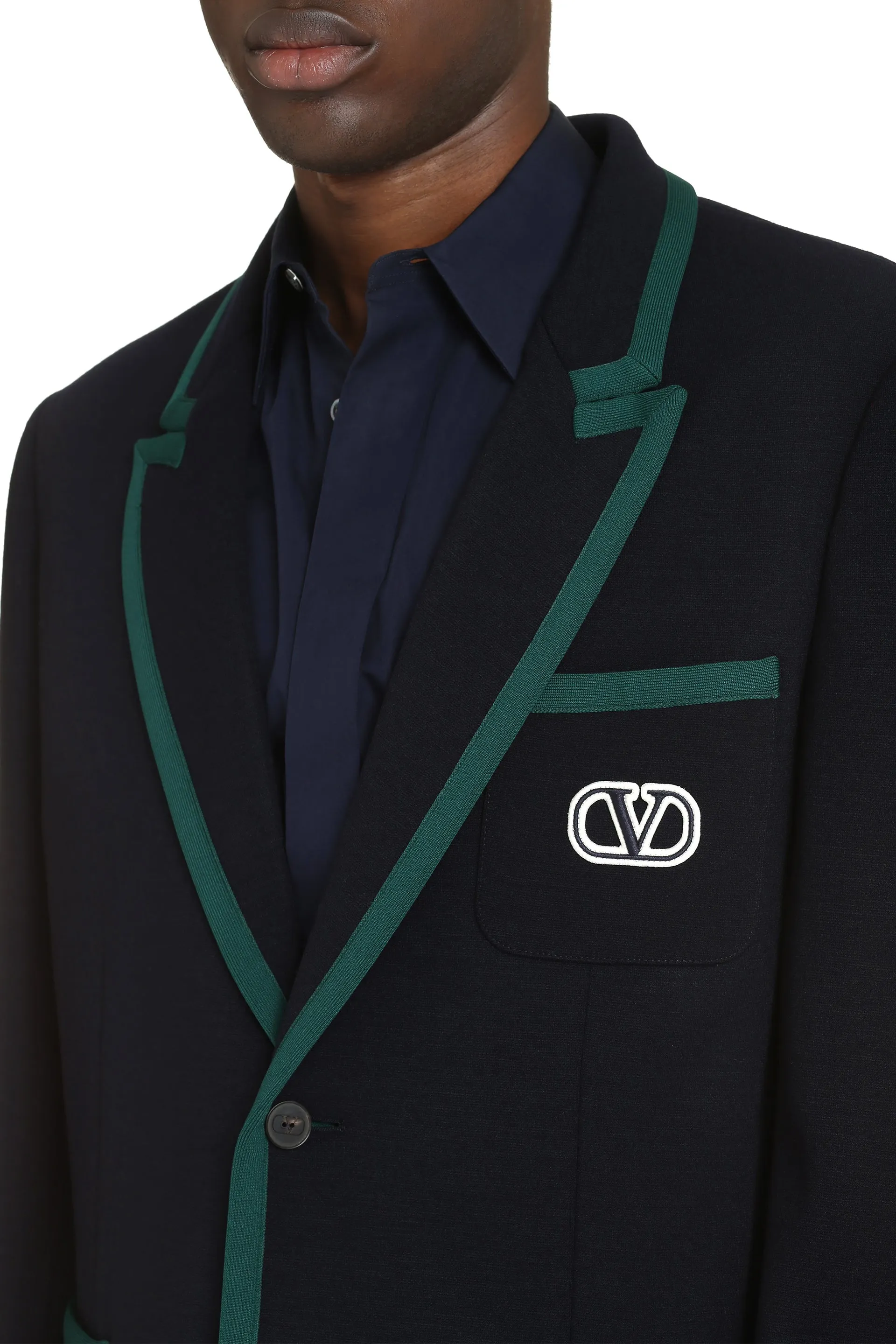 Wool single-breasted blazer