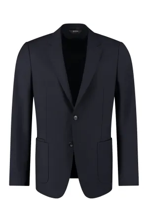 Wool single-breasted blazer