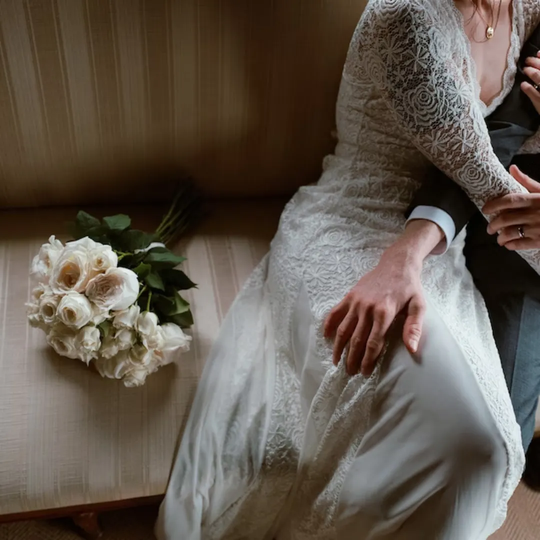 Wrap  Mermaid wedding dress #1239
