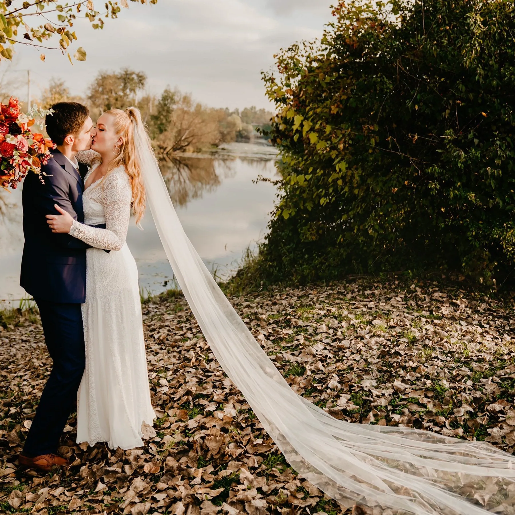 Wrap  Mermaid wedding dress #1239