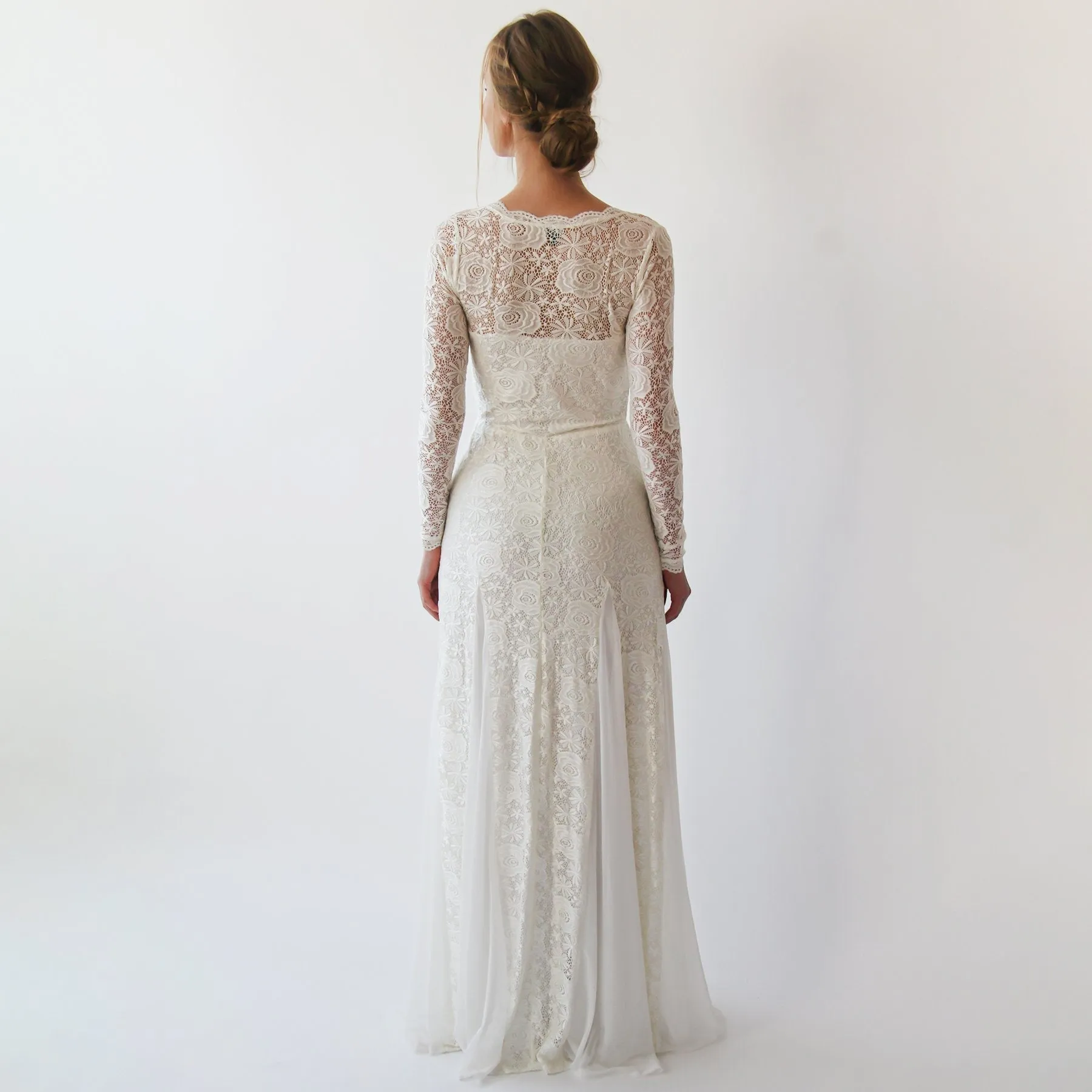 Wrap  Mermaid wedding dress #1239