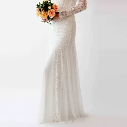 Wrap  Mermaid wedding dress #1239