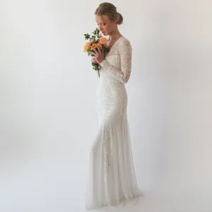 Wrap  Mermaid wedding dress #1239