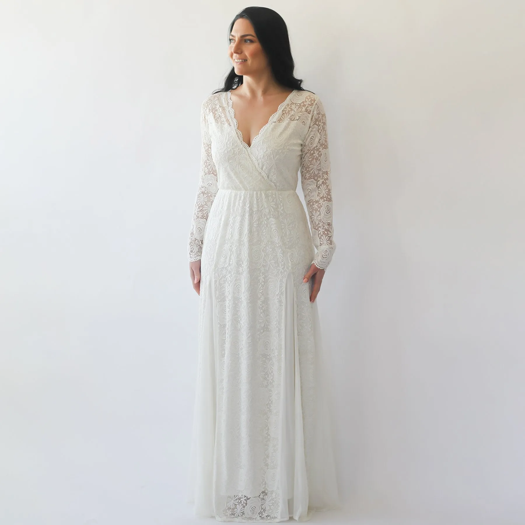 Wrap  Mermaid wedding dress #1239