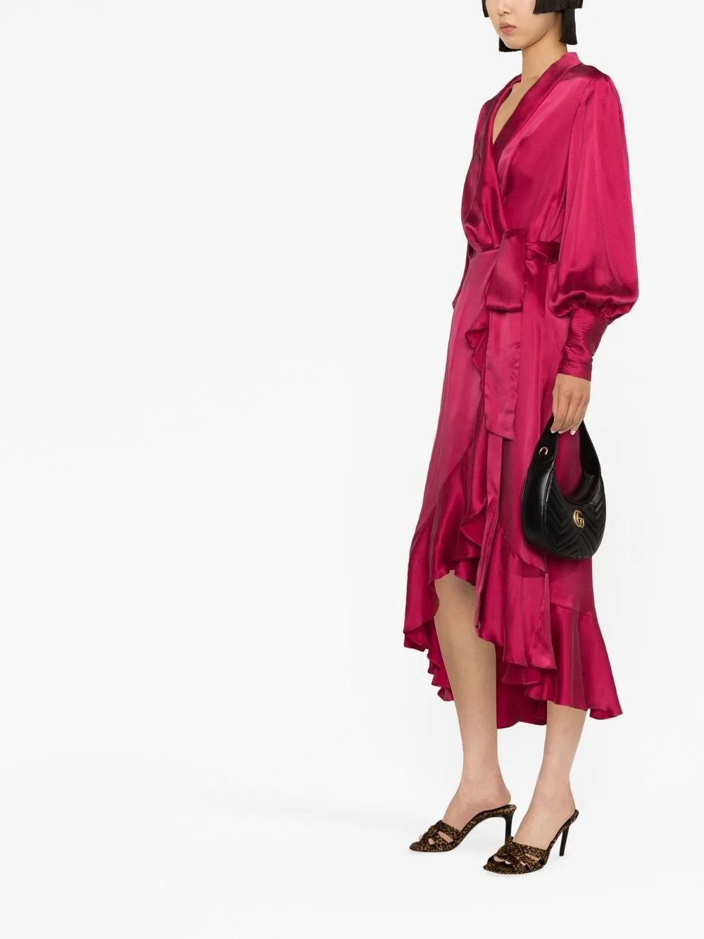 Wrap midi dress