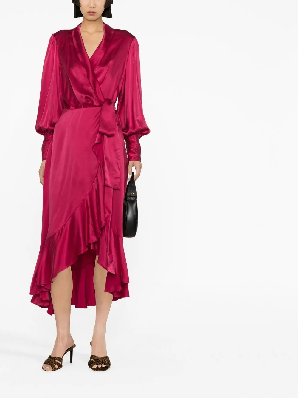 Wrap midi dress