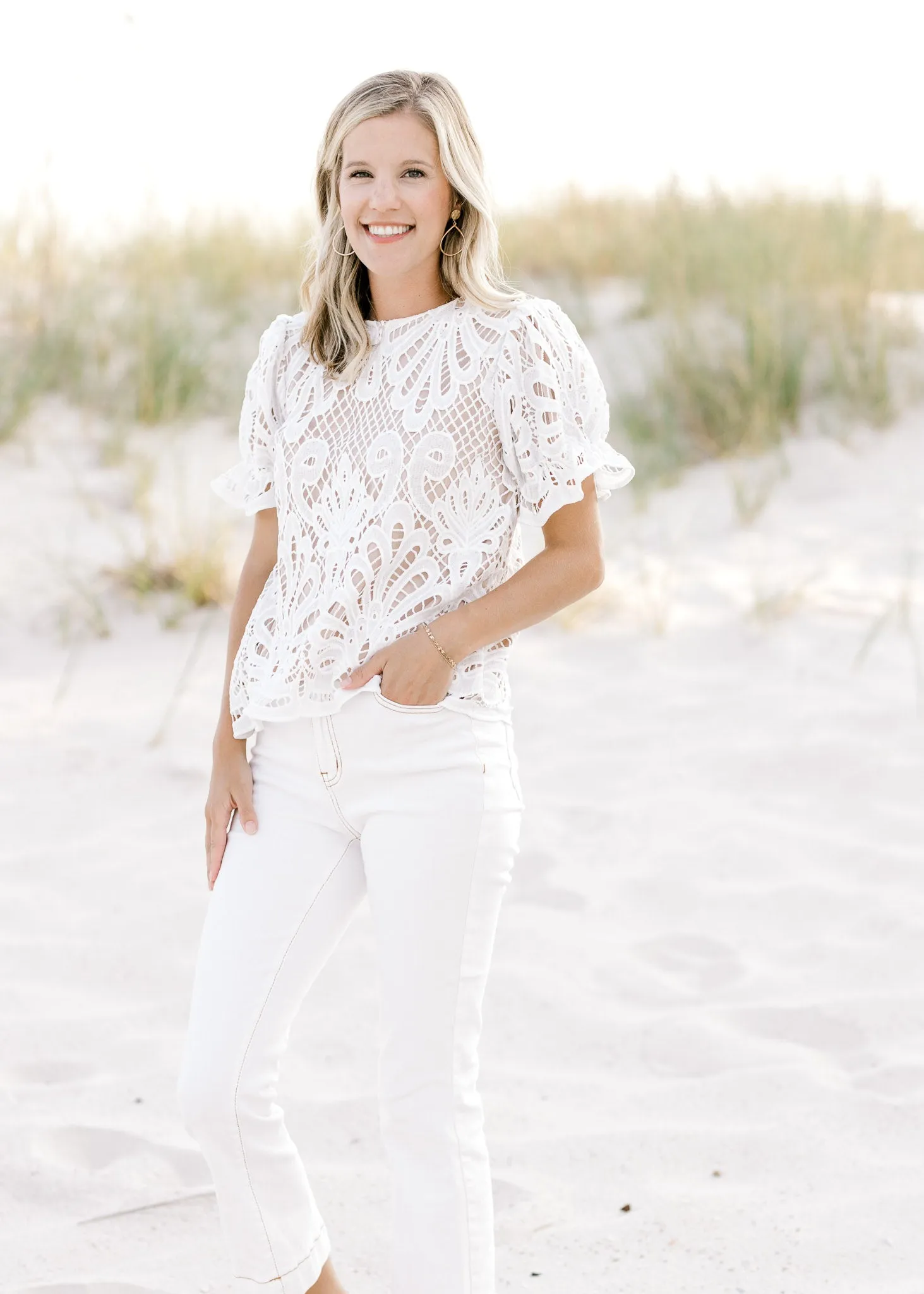 X Ivory Lace Fantasy Top