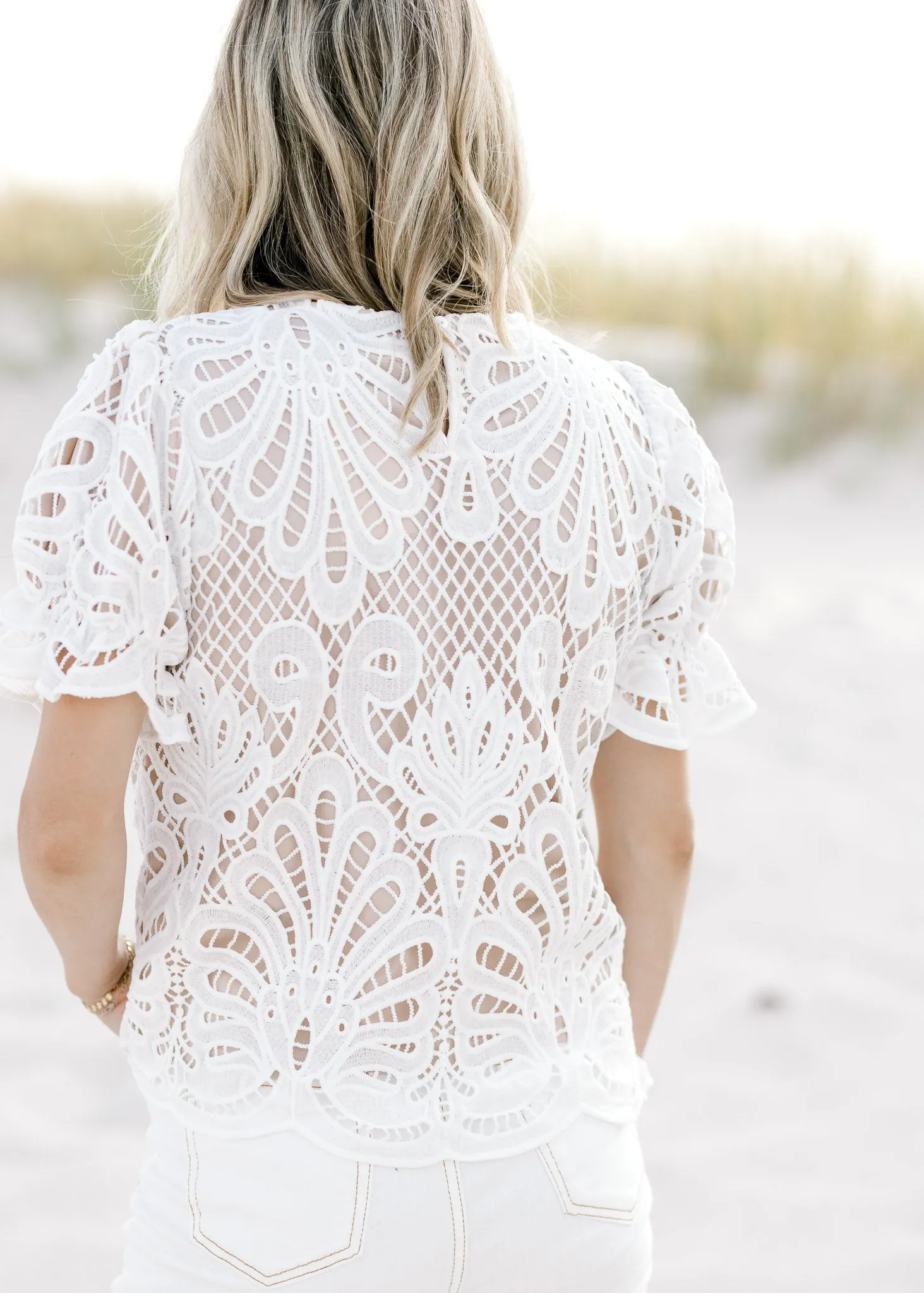X Ivory Lace Fantasy Top
