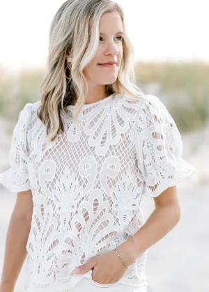 X Ivory Lace Fantasy Top