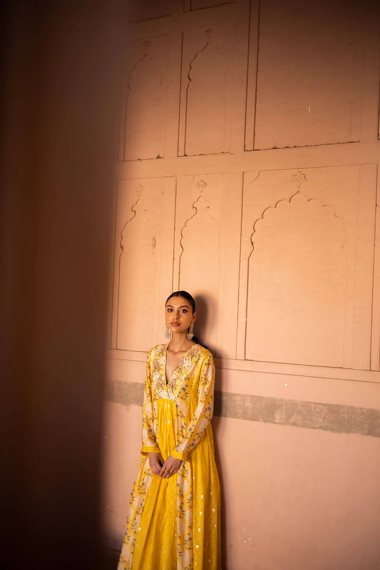 Yellow Panel Kurta
